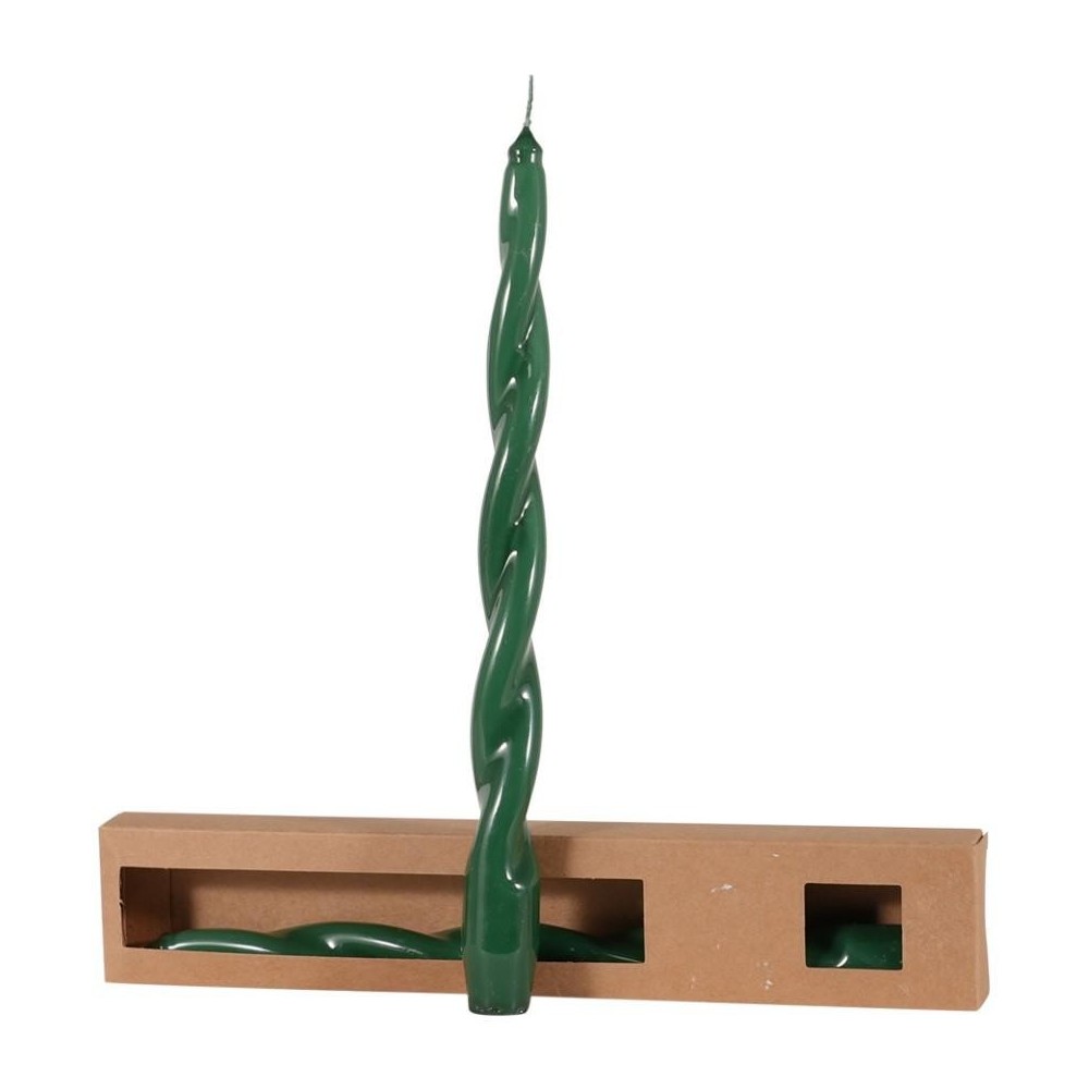 CANDELA SPIRALE H.290MM. D.20MM. VERDE